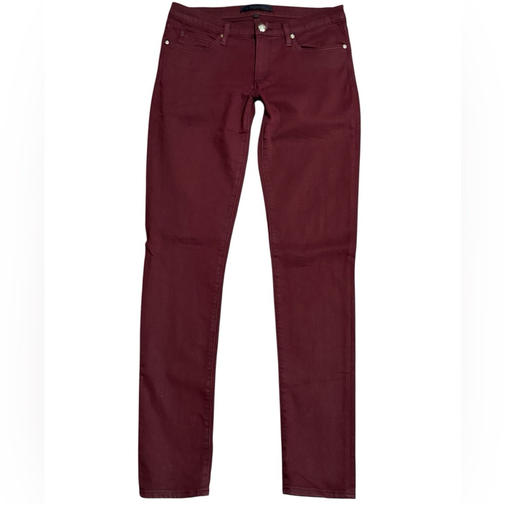 JUICY COUTURE Dark Crimson Pigment Coated Skinny Jeans